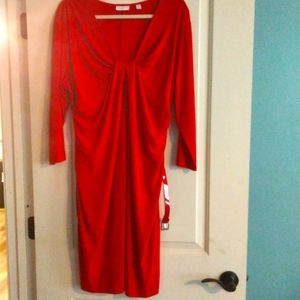 SEXY Red v neck dress